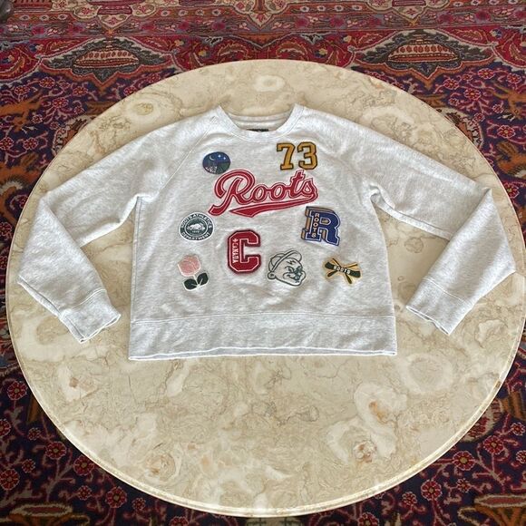 Vintage Roots Varsity Patches Crew Sweatshirt - Picture 8 of 14